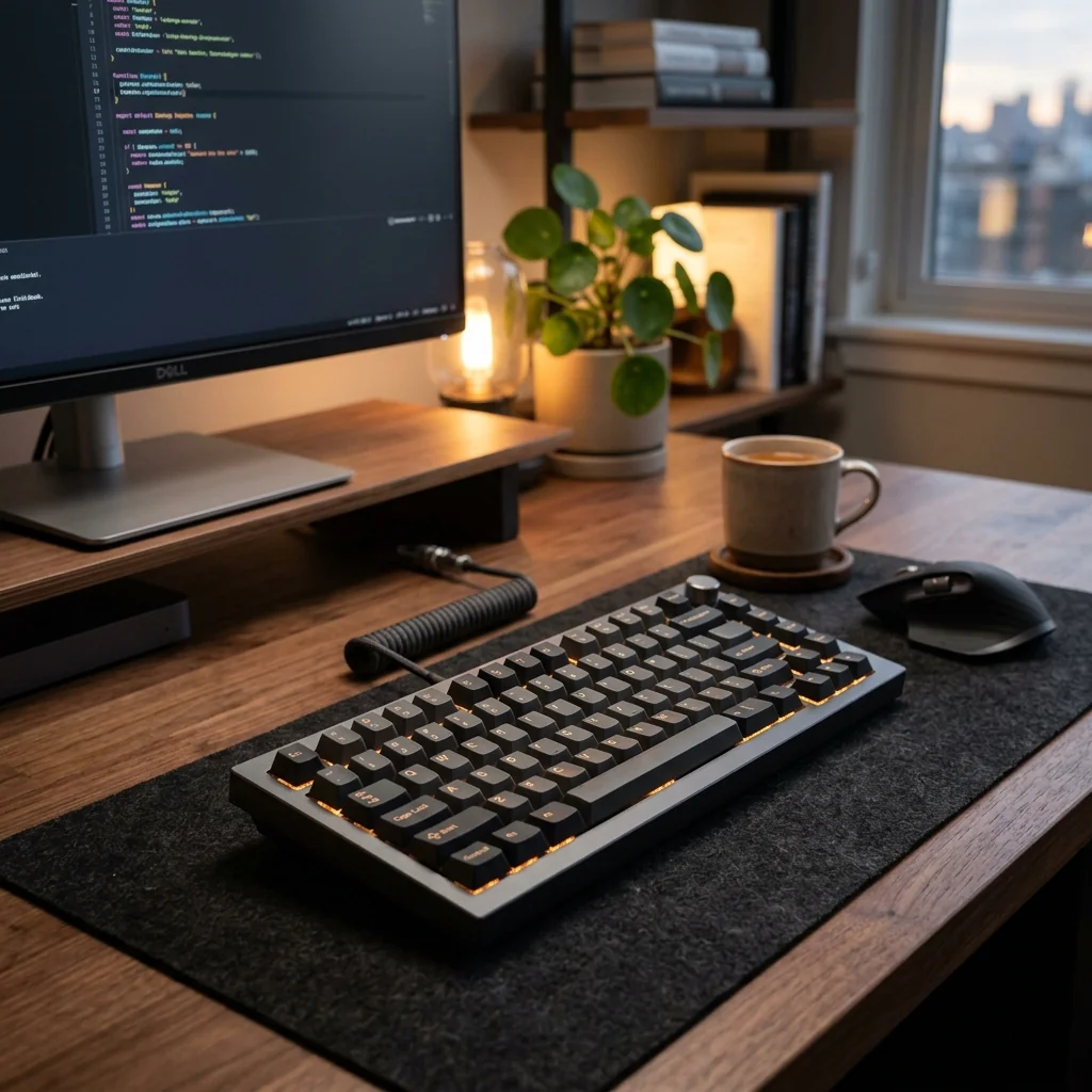 Low profile ergonomic wireless keyboard with split key layout